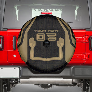 Custom Egypt KA Spare Tire Cover Gold Symbol Hieroglyphic Texture