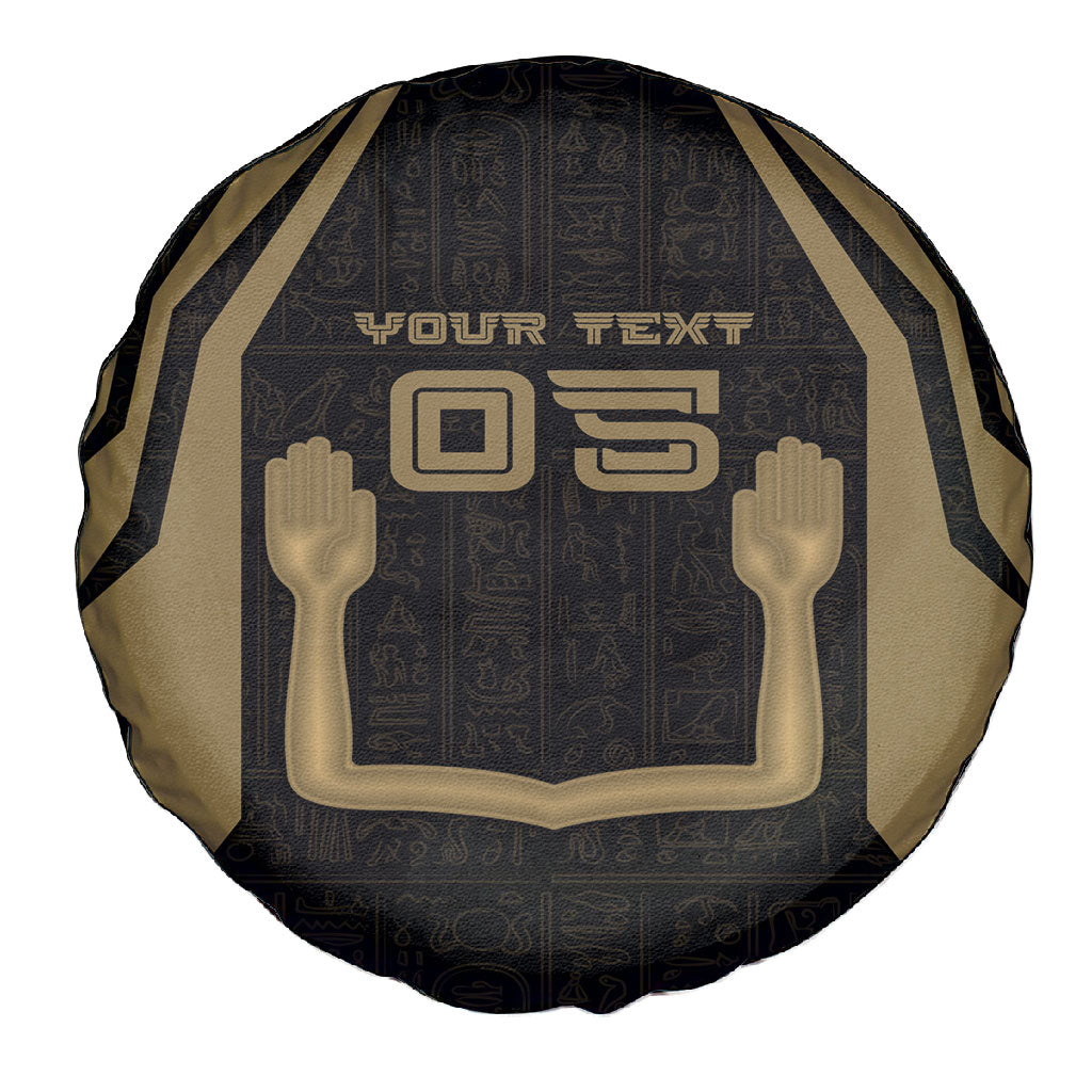Custom Egypt KA Spare Tire Cover Gold Symbol Hieroglyphic Texture