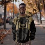 Custom Egypt KA Sweatshirt Gold Symbol Hieroglyphic Texture