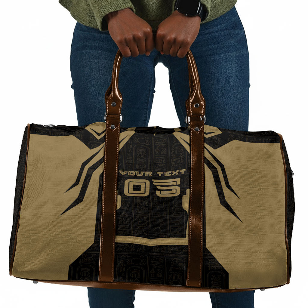Custom Egypt KA Travel Bag Gold Symbol Hieroglyphic Texture