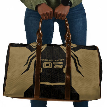 Custom Egypt KA Travel Bag Gold Symbol Hieroglyphic Texture