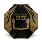 Custom Egypt KA Umbrella Gold Symbol Hieroglyphic Texture