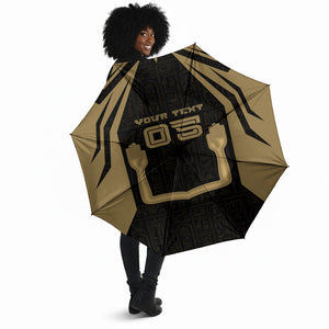 Custom Egypt KA Umbrella Gold Symbol Hieroglyphic Texture