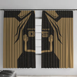 Custom Egypt KA Window Curtain Gold Symbol Hieroglyphic Texture