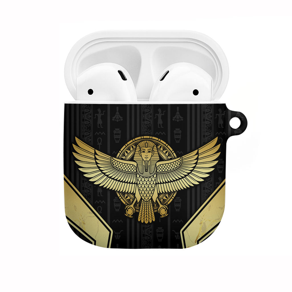Egypt BA AirPods Case Winged Pharaoh Hieroglyphic Patterns