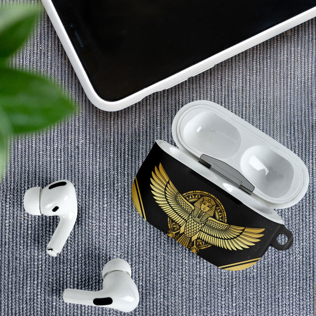 Egypt BA AirPods Case Winged Pharaoh Hieroglyphic Patterns