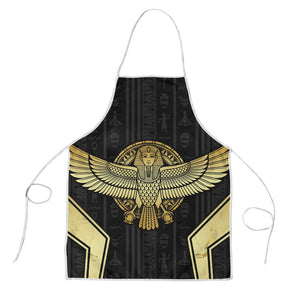 Egypt BA Apron Winged Pharaoh Hieroglyphic Patterns