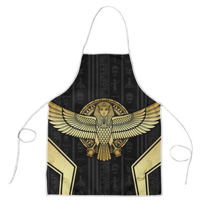 Egypt BA Apron Winged Pharaoh Hieroglyphic Patterns
