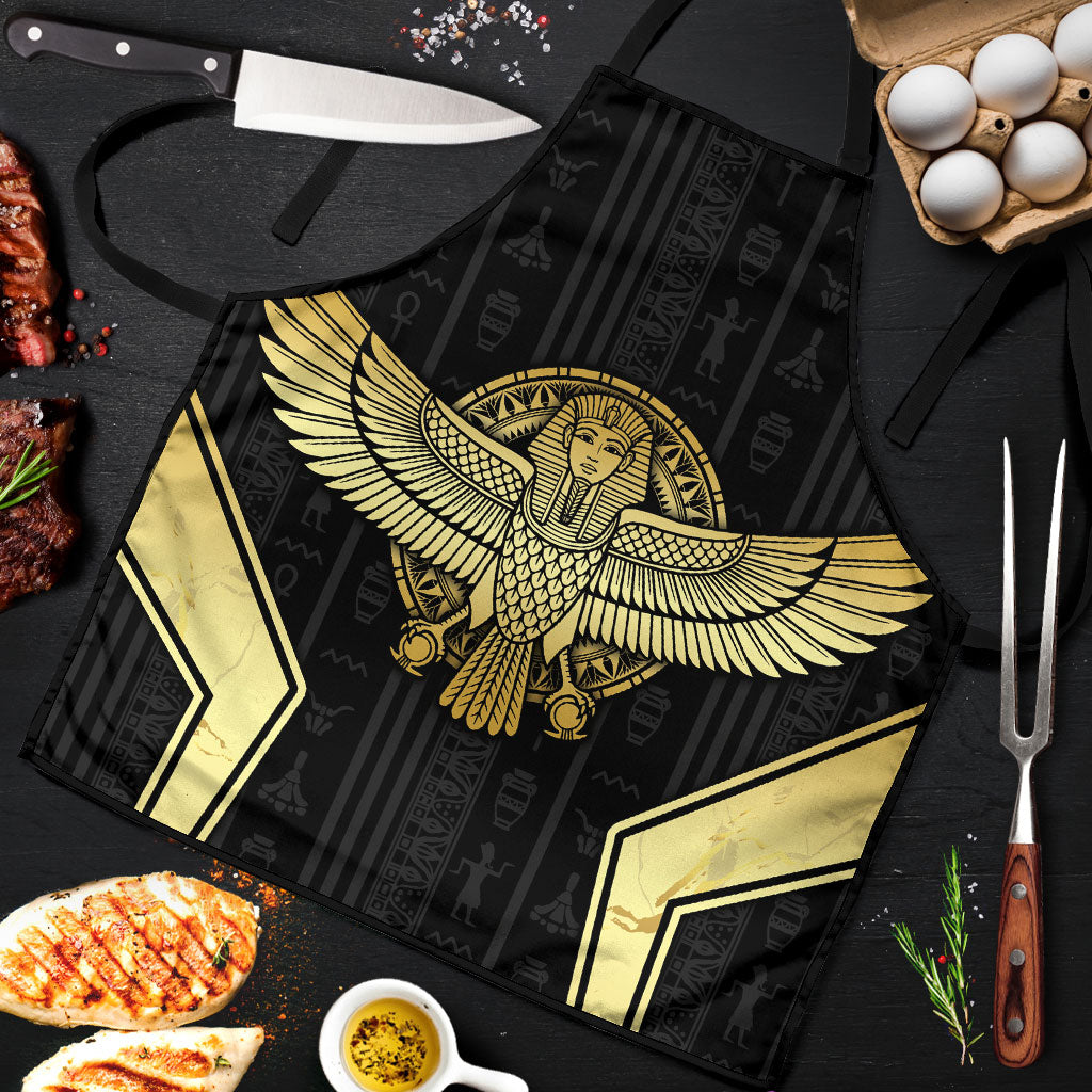 Egypt BA Apron Winged Pharaoh Hieroglyphic Patterns