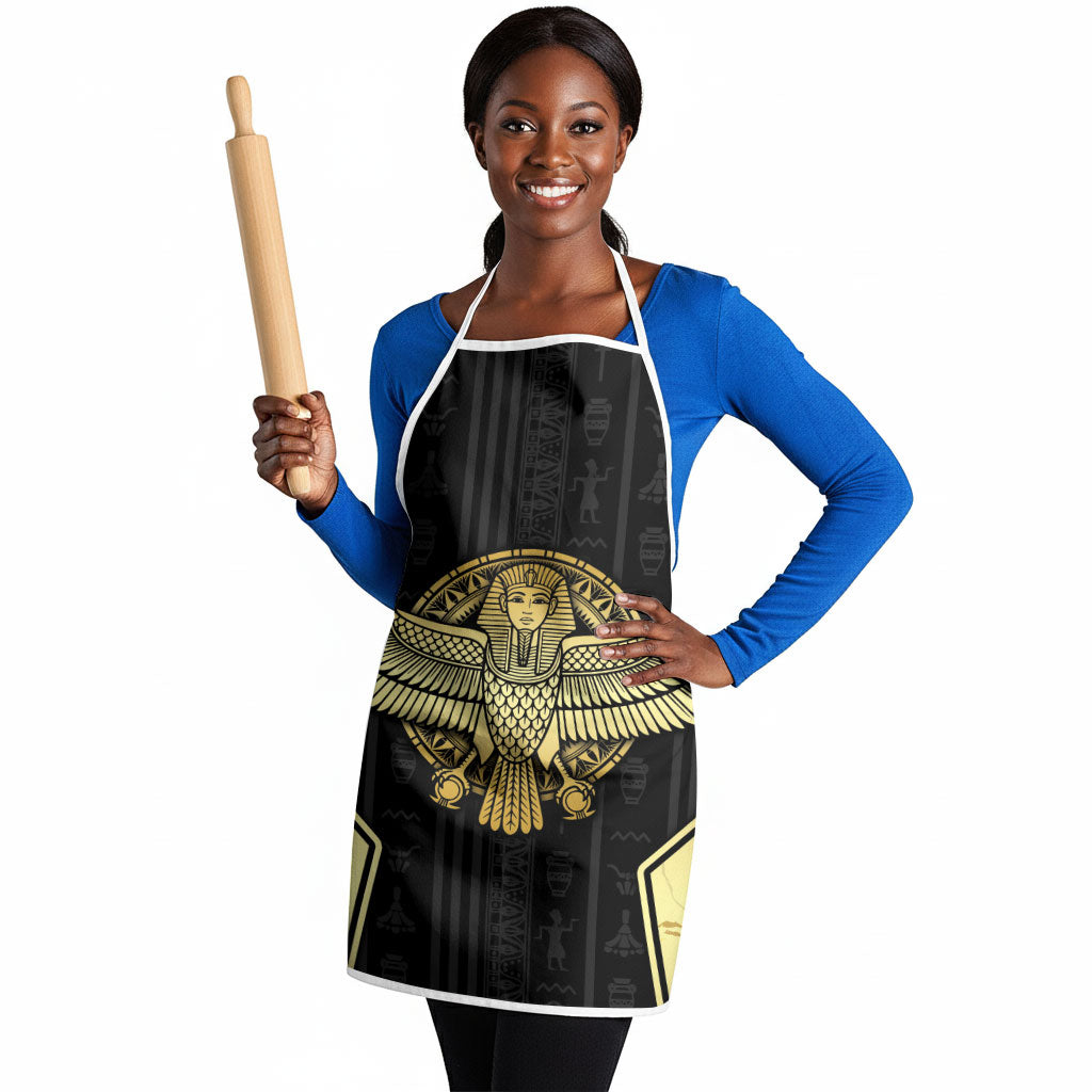 Egypt BA Apron Winged Pharaoh Hieroglyphic Patterns