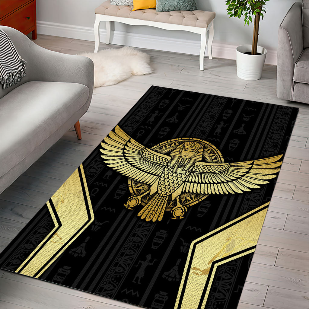 Egypt BA Area Rug Winged Pharaoh Hieroglyphic Patterns