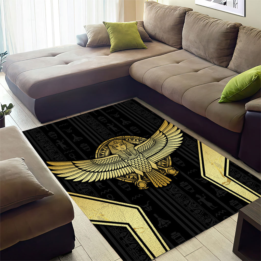 Egypt BA Area Rug Winged Pharaoh Hieroglyphic Patterns