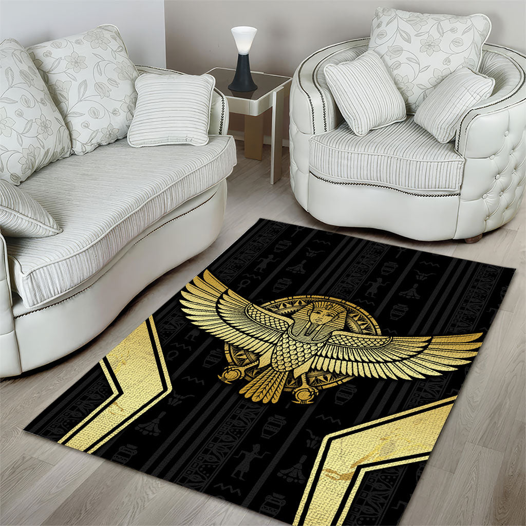 Egypt BA Area Rug Winged Pharaoh Hieroglyphic Patterns