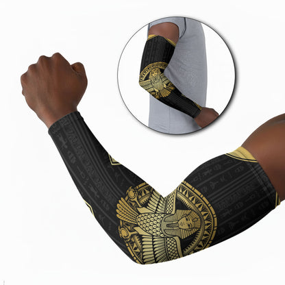 Egypt BA Arm Sleeves Winged Pharaoh Hieroglyphic Patterns