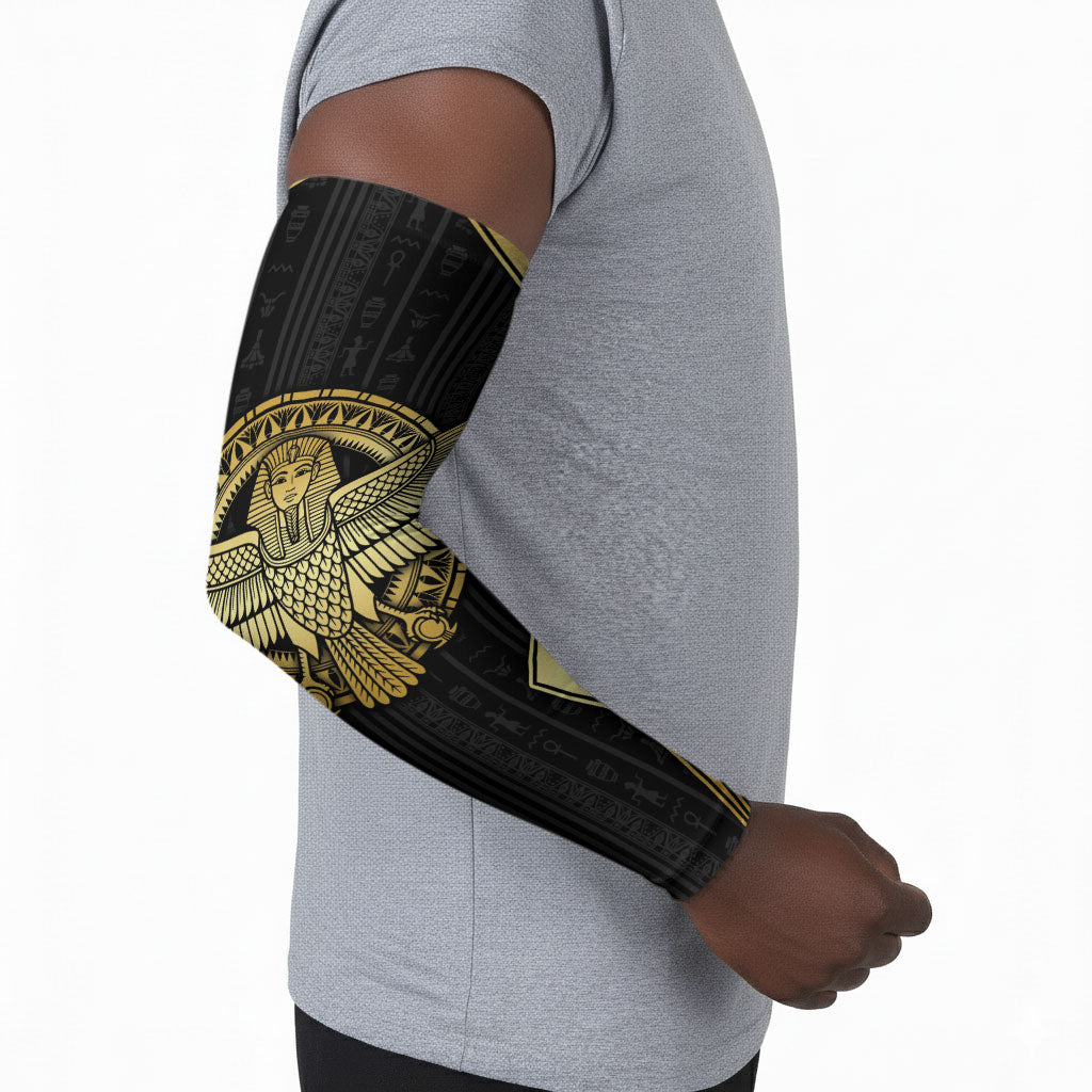 Egypt BA Arm Sleeves Winged Pharaoh Hieroglyphic Patterns