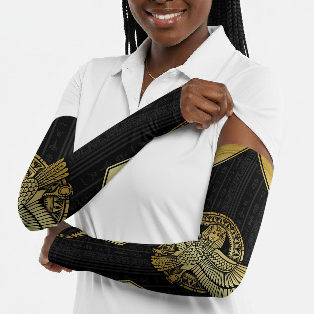 Egypt BA Arm Sleeves Winged Pharaoh Hieroglyphic Patterns