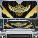 Egypt BA Auto Sun Shade Winged Pharaoh Hieroglyphic Patterns