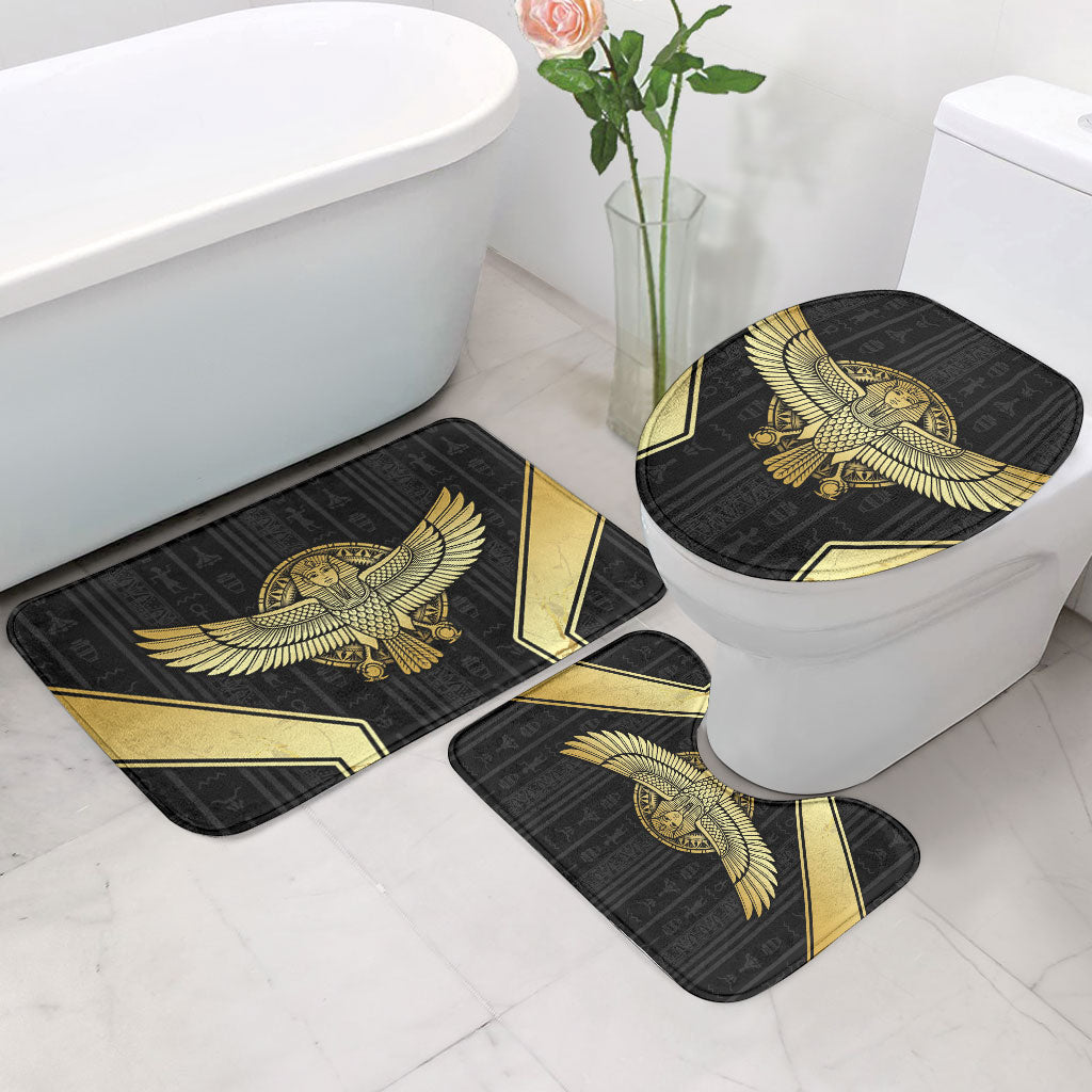 Egypt BA Bathroom Set Winged Pharaoh Hieroglyphic Patterns