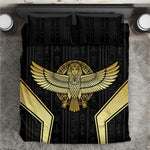 Egypt BA Bedding Set Winged Pharaoh Hieroglyphic Patterns