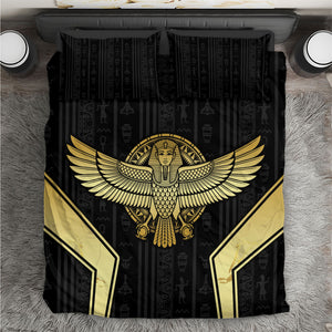 Egypt BA Bedding Set Winged Pharaoh Hieroglyphic Patterns