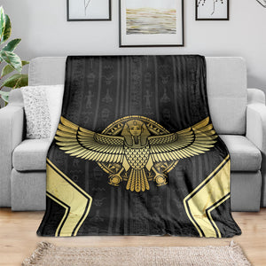 Egypt BA Blanket Winged Pharaoh Hieroglyphic Patterns