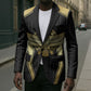 Egypt BA Blazer Winged Pharaoh Hieroglyphic Patterns