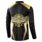 Egypt BA Button Sweatshirt Winged Pharaoh Hieroglyphic Patterns