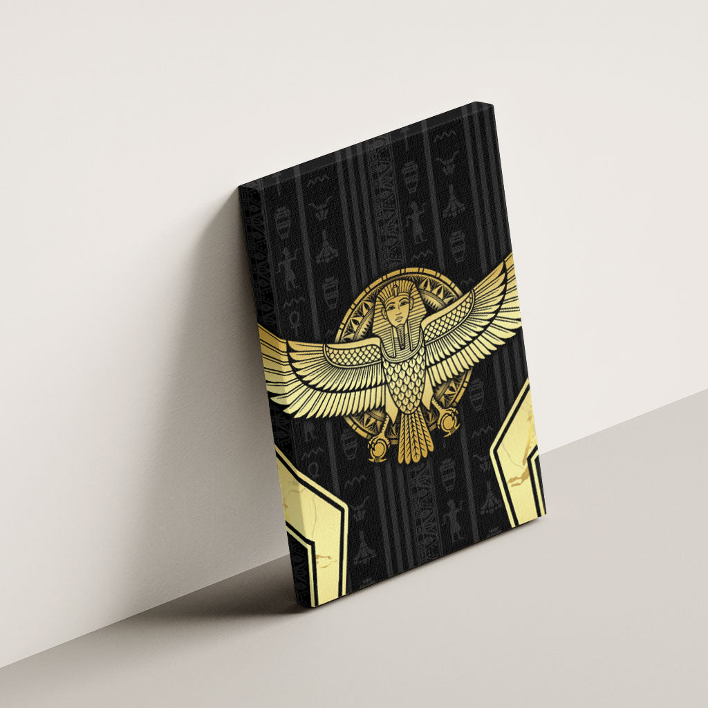 Egypt BA Canvas Wall Art Winged Pharaoh Hieroglyphic Patterns