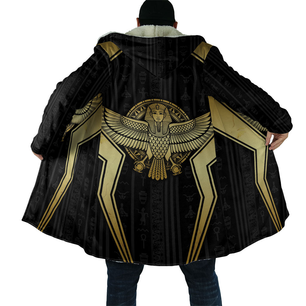 Egypt BA Cloak Winged Pharaoh Hieroglyphic Patterns