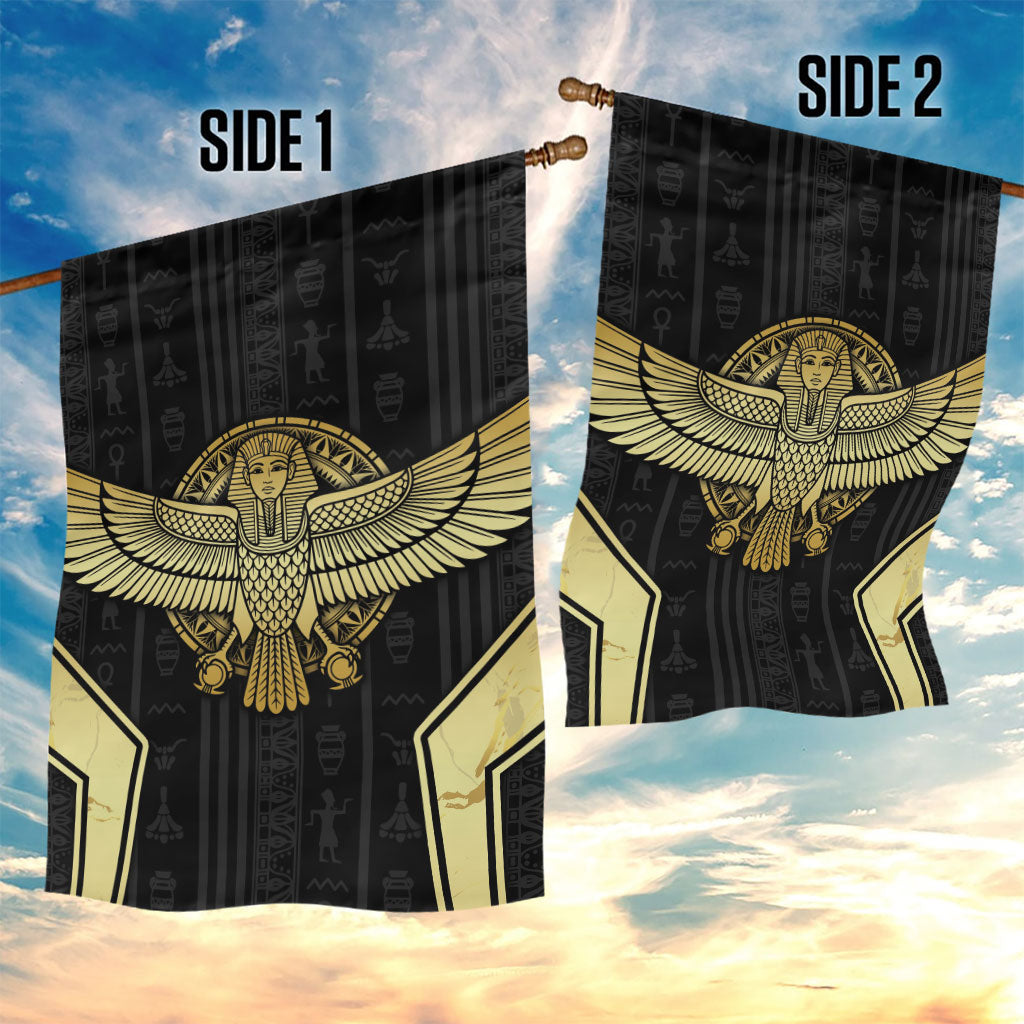 Egypt BA Garden Flag Winged Pharaoh Hieroglyphic Patterns