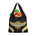 Egypt BA Grocery Bag Winged Pharaoh Hieroglyphic Patterns
