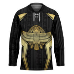 Egypt BA Hockey Jersey Winged Pharaoh Hieroglyphic Patterns