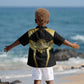 Egypt BA Kid Hawaiian Shirt Winged Pharaoh Hieroglyphic Patterns DT05