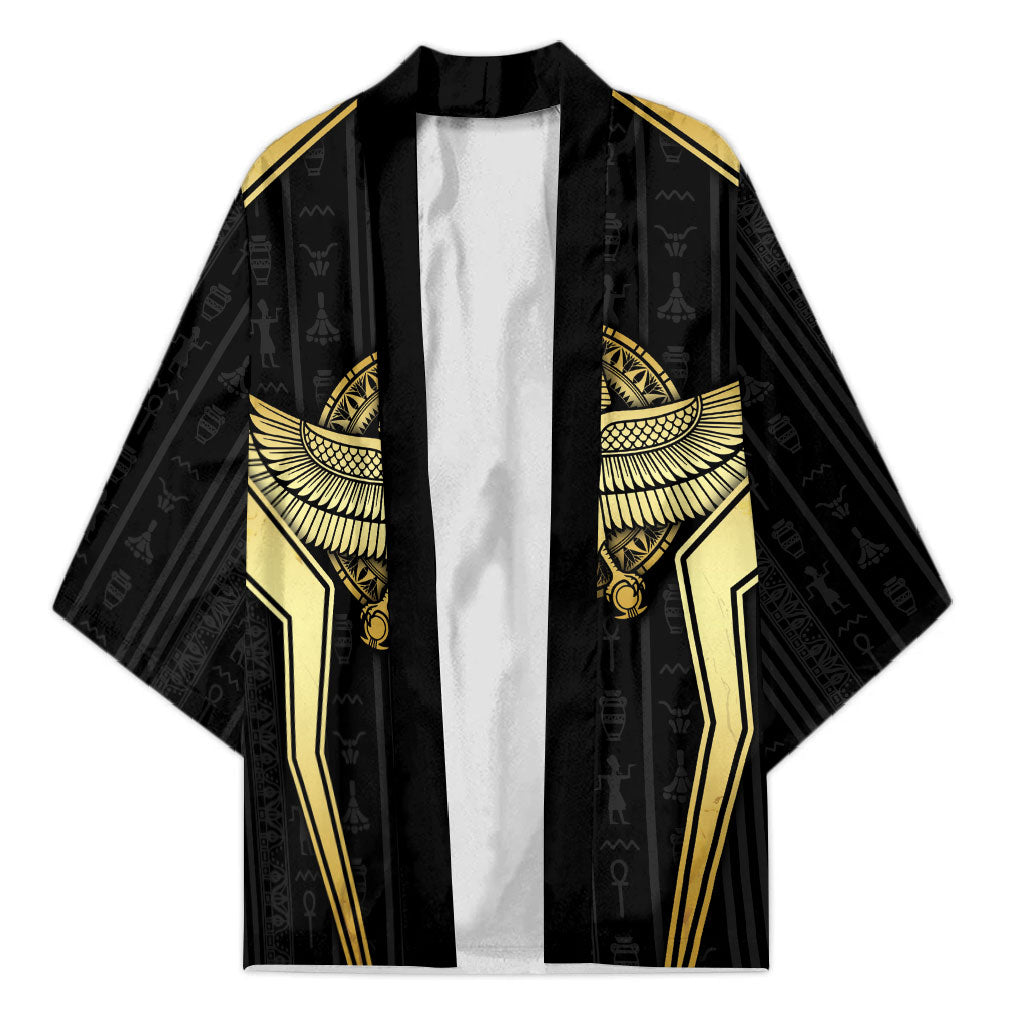 Egypt BA Kimono Winged Pharaoh Hieroglyphic Patterns