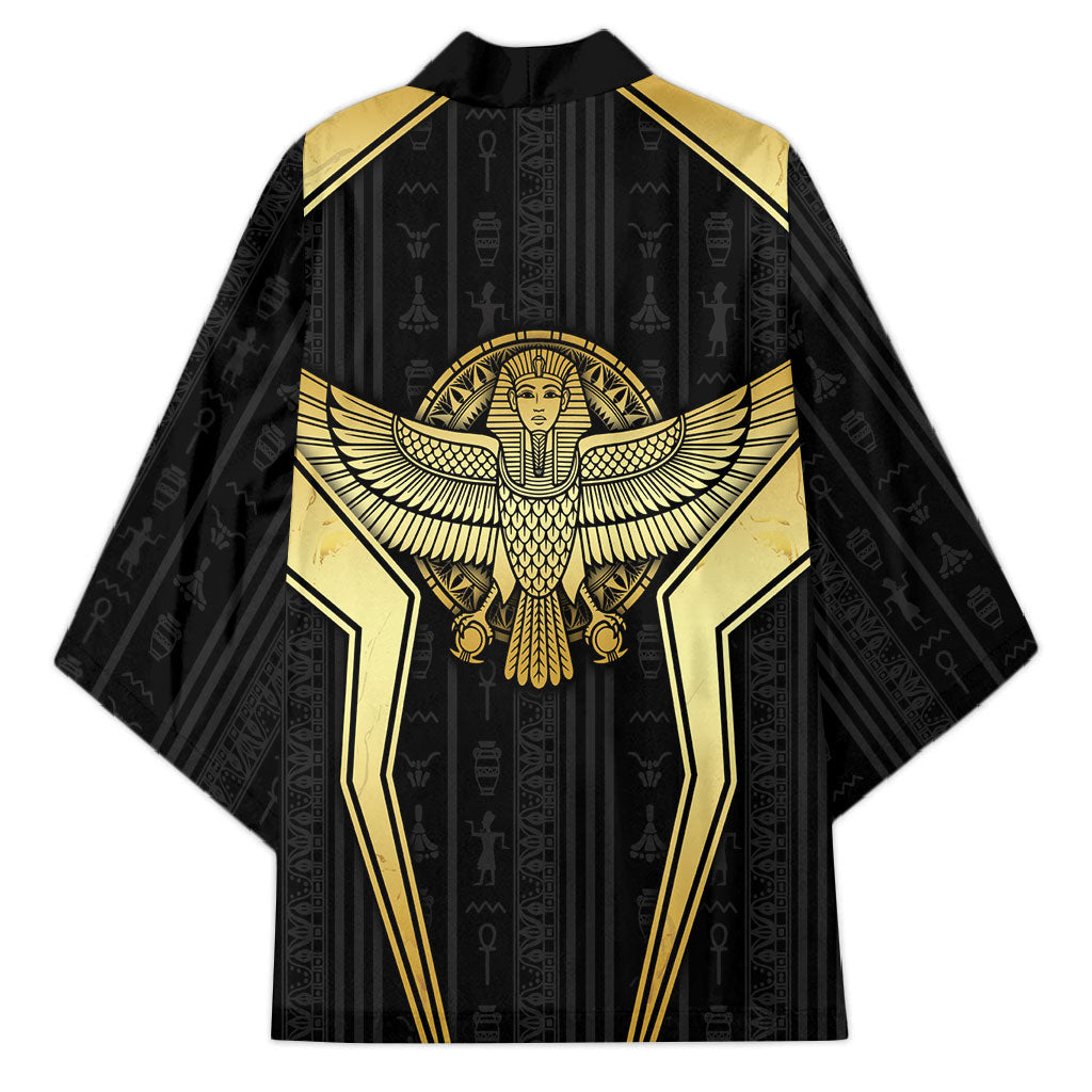 Egypt BA Kimono Winged Pharaoh Hieroglyphic Patterns
