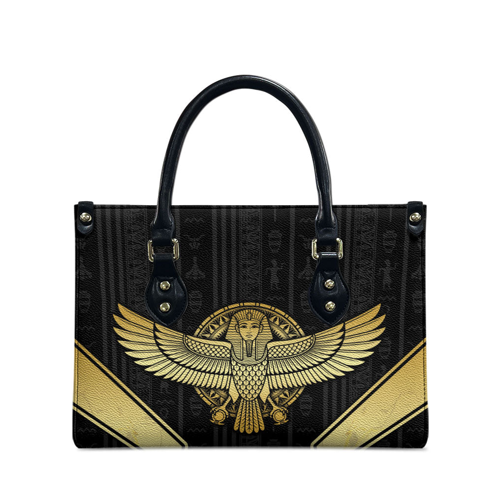 Egypt BA Leather Bag Winged Pharaoh Hieroglyphic Patterns