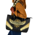 Egypt BA Leather Tote Bag Winged Pharaoh Hieroglyphic Patterns