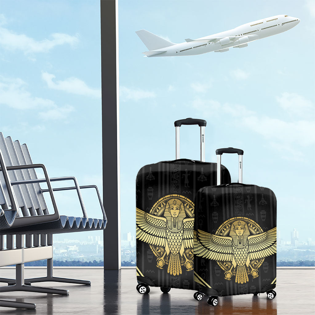 Egypt BA Luggage Cover Winged Pharaoh Hieroglyphic Patterns