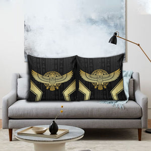Egypt BA Pillow Cover Winged Pharaoh Hieroglyphic Patterns