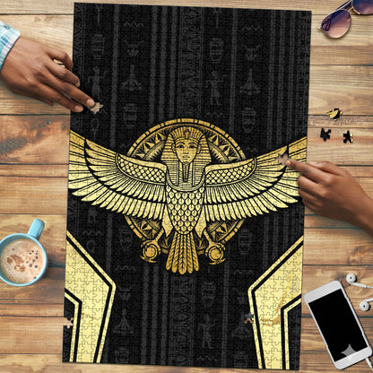 Egypt BA Puzzle Winged Pharaoh Hieroglyphic Patterns