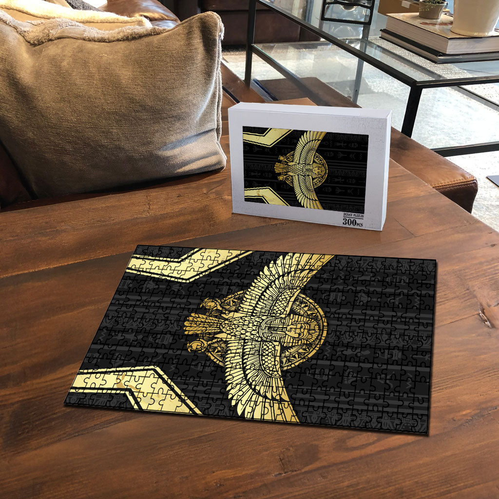 Egypt BA Puzzle Winged Pharaoh Hieroglyphic Patterns