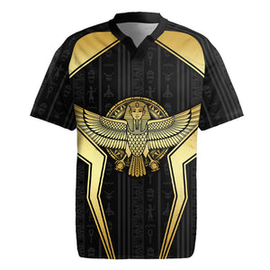 Egypt BA Rugby Jersey Winged Pharaoh Hieroglyphic Patterns