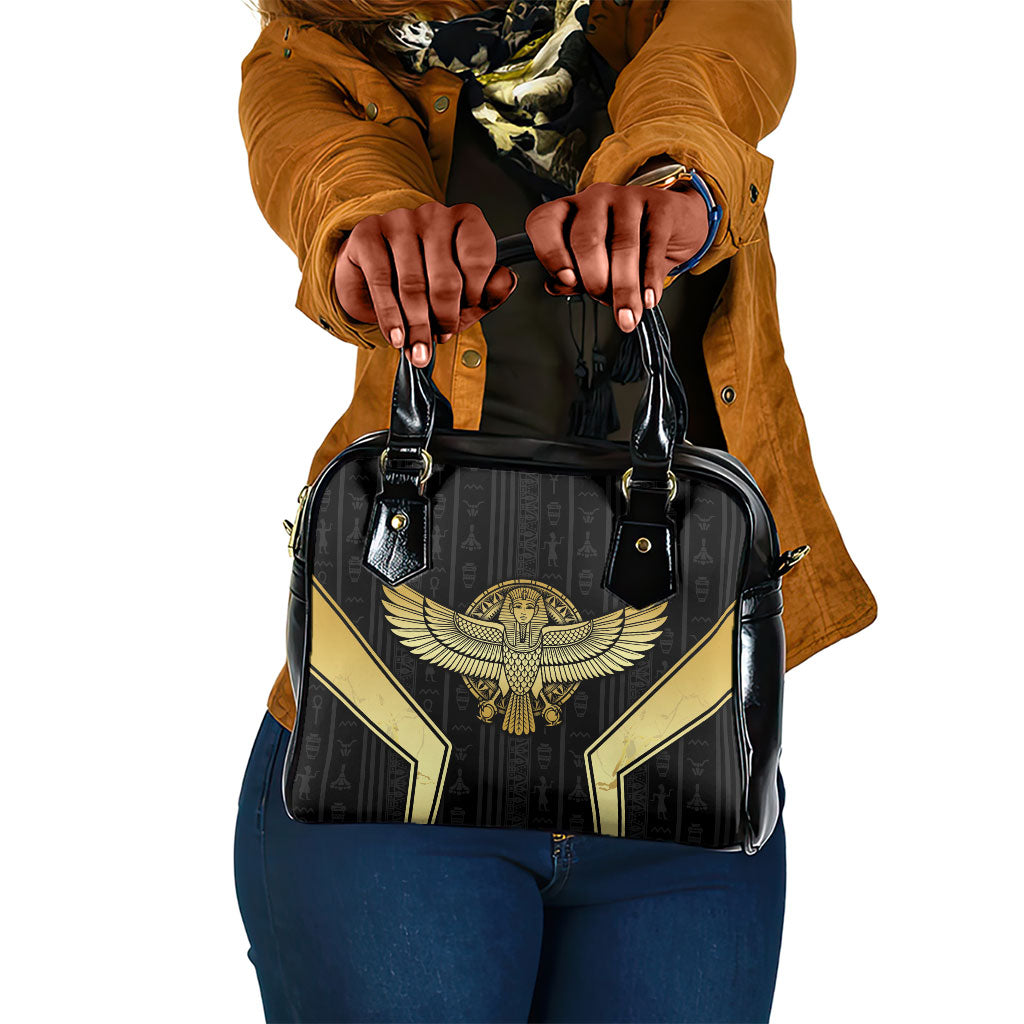 Egypt BA Shoulder Handbag Winged Pharaoh Hieroglyphic Patterns