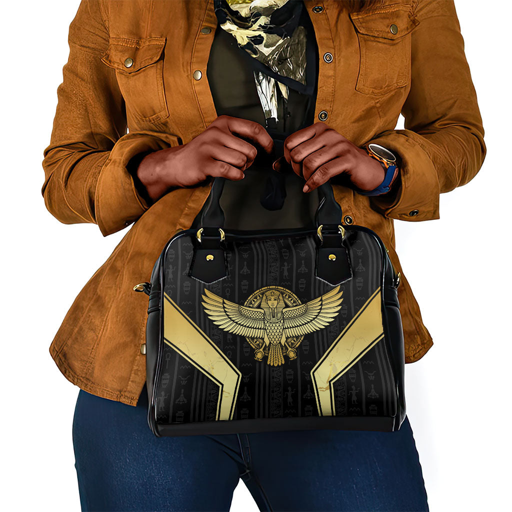 Egypt BA Shoulder Handbag Winged Pharaoh Hieroglyphic Patterns