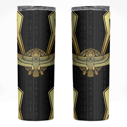 Egypt BA Skinny Tumbler Winged Pharaoh Hieroglyphic Patterns