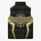 Egypt BA Sleeveless Puffer Jacket Winged Pharaoh Hieroglyphic Patterns