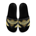 Egypt BA Slide Sandals Winged Pharaoh Hieroglyphic Patterns