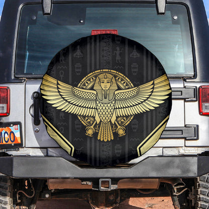 Egypt BA Spare Tire Cover Winged Pharaoh Hieroglyphic Patterns