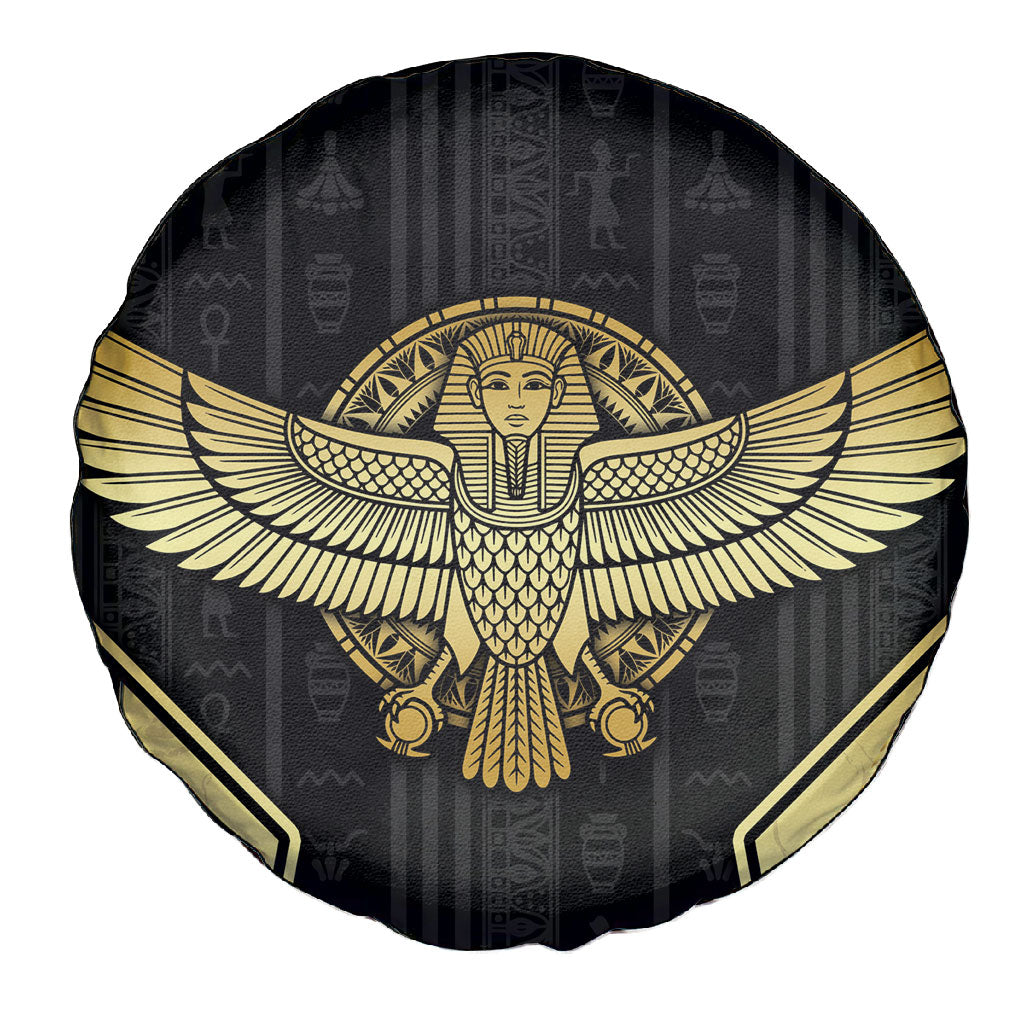 Egypt BA Spare Tire Cover Winged Pharaoh Hieroglyphic Patterns