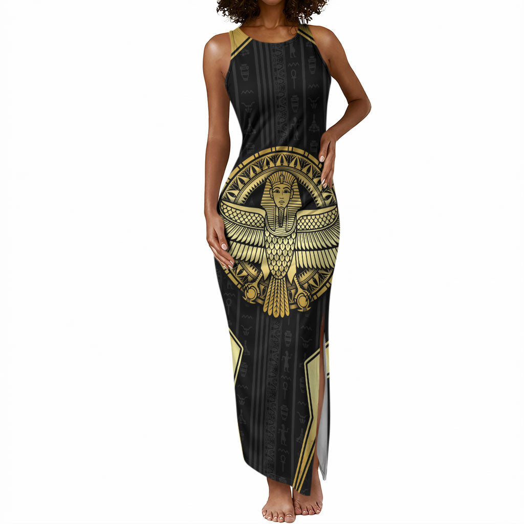 Egypt BA Tank Maxi Dress Winged Pharaoh Hieroglyphic Patterns